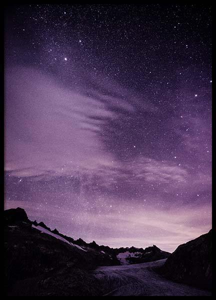 Purple Night Sky Poster en el grupo  Pósters / Naturaleza con Desenio AB (10046)