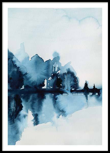 Watercolor Reflection Poster en el grupo  Pósters / Arte con Desenio AB (10125)