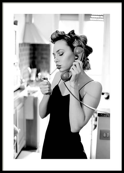 Kitchen Calls Poster en el grupo  Pósters / Blanco y negro con Desenio AB (10164)