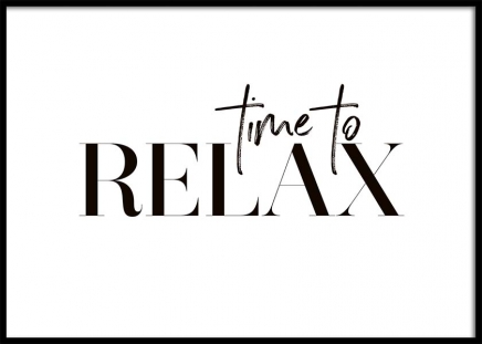 Time To Relax Poster en el grupo  Pósters / Cuadros con texto con Desenio AB (10368)