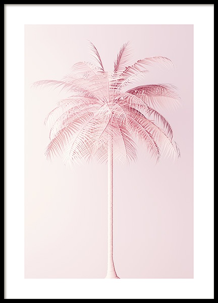 Pastel Pink Palm Poster en el grupo  Pósters / Botánica con Desenio AB (10635)