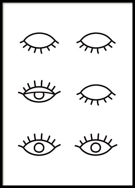 Eyes On You Poster en el grupo  Pósters / Blanco y negro con Desenio AB (10843)