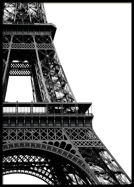 Eiffel Tower Close Up Poster en el grupo  Pósters / Blanco y negro con Desenio AB (11330)