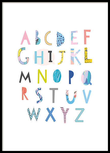 Papercut Alphabet Poster en el grupo  Pósters / Pósters infantiles con Desenio AB (11379)