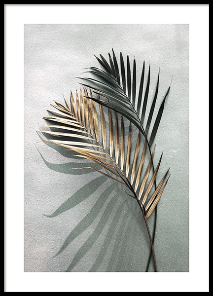 Gold and Green Shadow Poster en el grupo  Pósters / Fotografías con Desenio AB (11508)