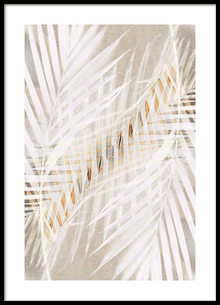 White Palm Leaves Poster en el grupo  Pósters / Fotografías con Desenio AB (12059)
