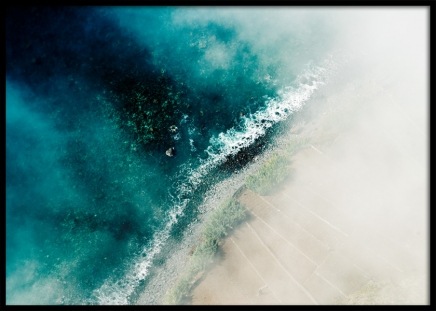 Beach and Sea Aerial Poster en el grupo  Pósters / Naturaleza / Tropical con Desenio AB (12063)