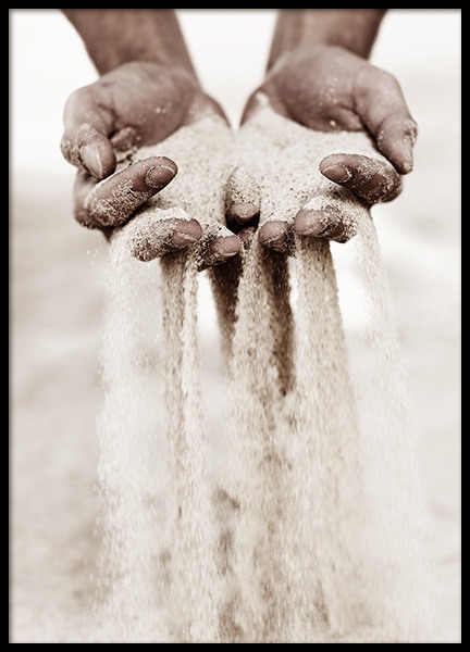 Sand Slipping Through Poster en el grupo  Pósters / Fotografías con Desenio AB (12338)