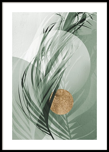 Graphic Palm Leaf No1 Poster en el grupo  Pósters / Fotografías con Desenio AB (12587)