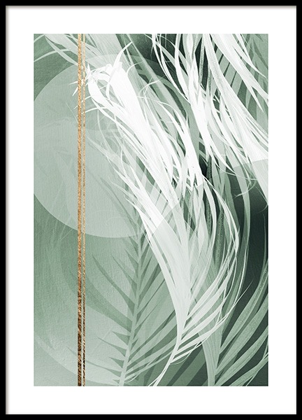Graphic Palm Leaf No2 Poster en el grupo  Pósters / Fotografías con Desenio AB (12588)