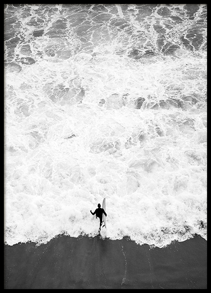 Running Into Ocean Poster en el grupo  Pósters / Blanco y negro con Desenio AB (12598)