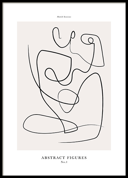 Abstract Figures No1 Poster en el grupo  Pósters / Arte con Desenio AB (12694)