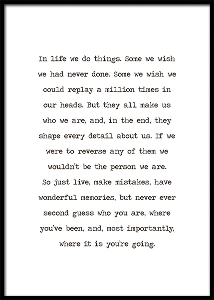 In Life Poster en el grupo  Pósters / Cuadros con texto con Desenio AB (13192)