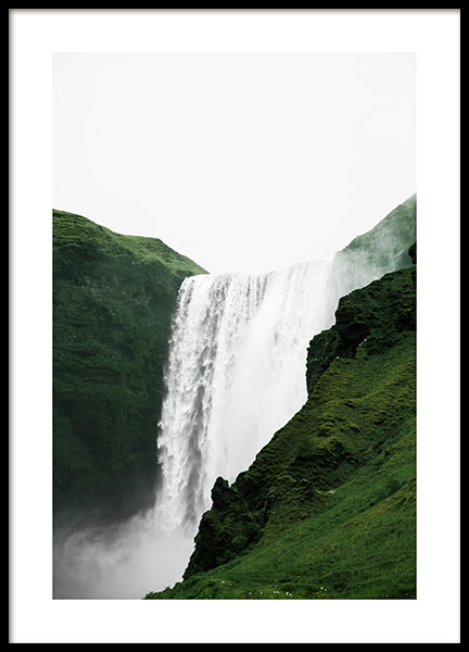 Skogafoss View Poster en el grupo  Pósters / Naturaleza con Desenio AB (13355)