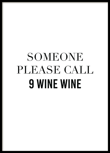 9 Wine Wine Poster en el grupo  con Desenio AB (13595)