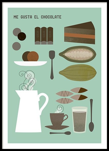 LOVE Chocolate Poster en el grupo  Pósters / Cuadros de cocina con Desenio AB (14191)