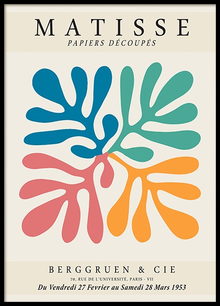 Matisse Papiers Poster en el grupo  Pósters / Diseño gráfico con Desenio AB (14497)
