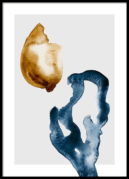 Abstract Floral No1 Poster en el grupo  Pósters / Arte / Acuarela con Desenio AB (14545)