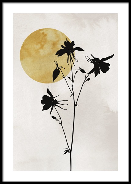 Flower Silhouette Poster en el grupo  Pósters / Arte con Desenio AB (14664)