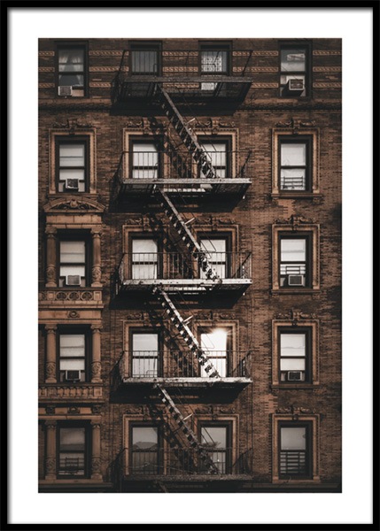 New York Fire Escape Poster en el grupo  Pósters / Fotografías con Desenio AB (14904)