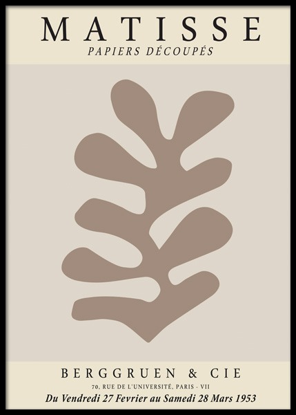 Leaf Inspired by Matisse Poster en el grupo  Pósters / Arte con Desenio AB (14926)