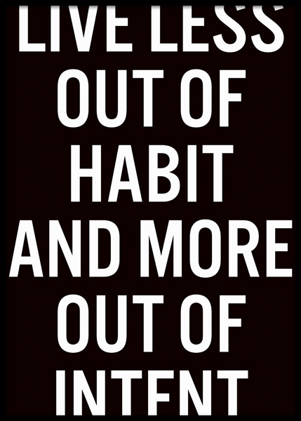 Live Out of Intent Poster en el grupo  Pósters / Cuadros con texto / Motivación con Desenio AB (14942)