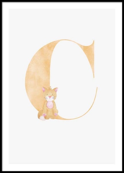 Alphabet C Poster en el grupo  Pósters / Pósters infantiles con Desenio AB (2495)