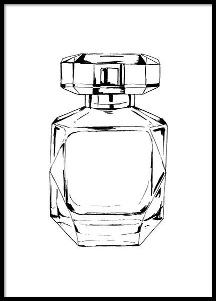 Perfume Three Poster en el grupo  Pósters / Blanco y negro con Desenio AB (2582)