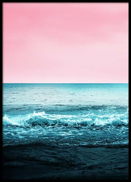Pink Sky Beach Poster en el grupo  Pósters / Naturaleza / Cielo con Desenio AB (3830)