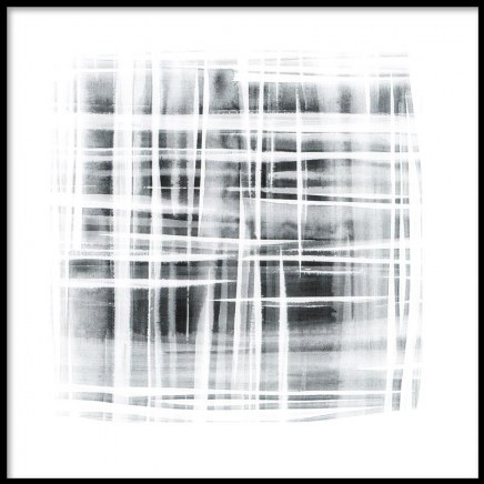 Print con arte abstracto en blanco y negro