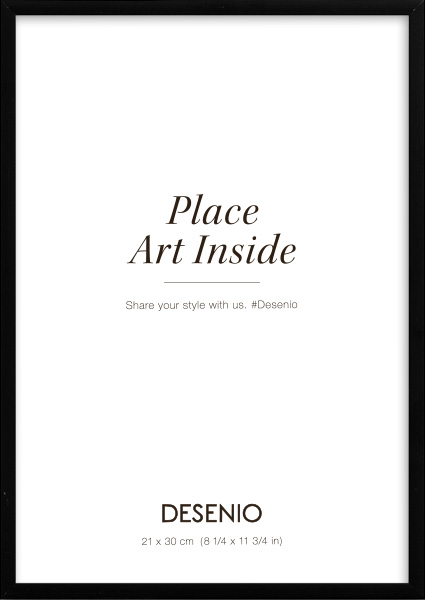 Marco metálico negro, 21x30