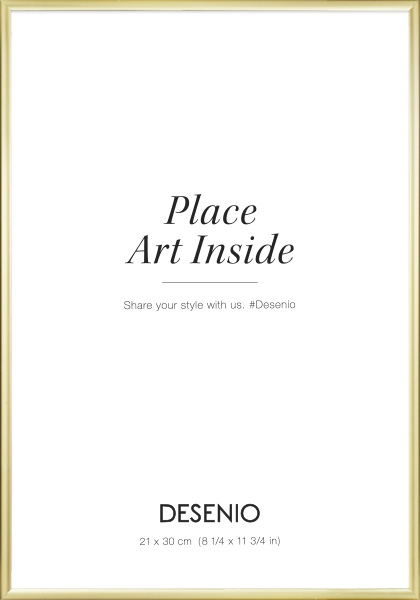 Marco de cuadro dorado, 21x30 cm