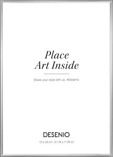 Marco de cuadro plateado, 13x18