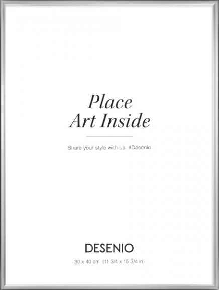 Marco de cuadro plateado, 30x40
