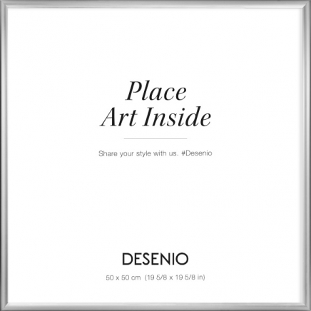 Marco de cuadro plateado, 50x50