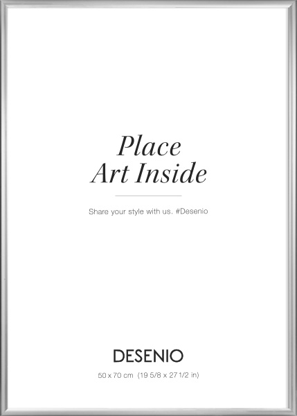 Marco de cuadro plateado, 50x70