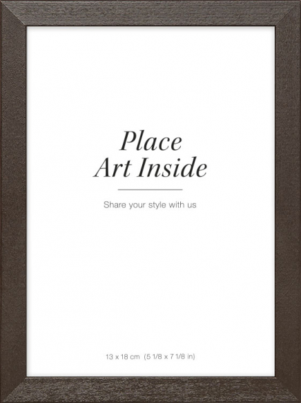 Marco para cuadro en madera oscura, 13x18