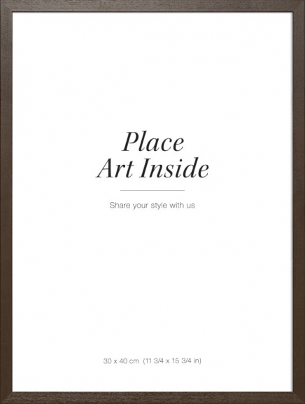 Marco para cuadro en madera oscura, 30x40