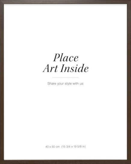 Marco para cuadro en madera oscura, 40x50