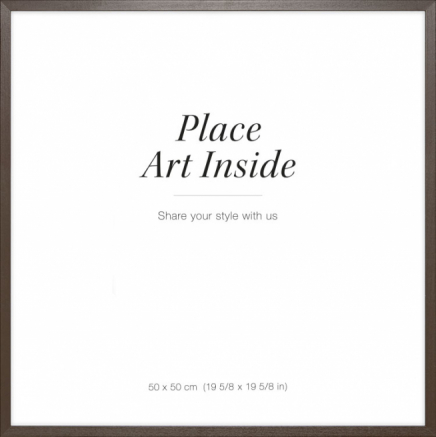 Marco para cuadro en madera oscura, 50x50