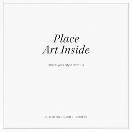 Marco de cuadro blanco, 50x50