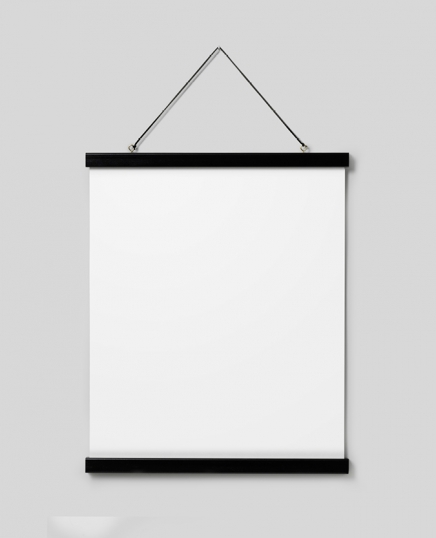 Poster hanger negro 41 cm, montaje con imán