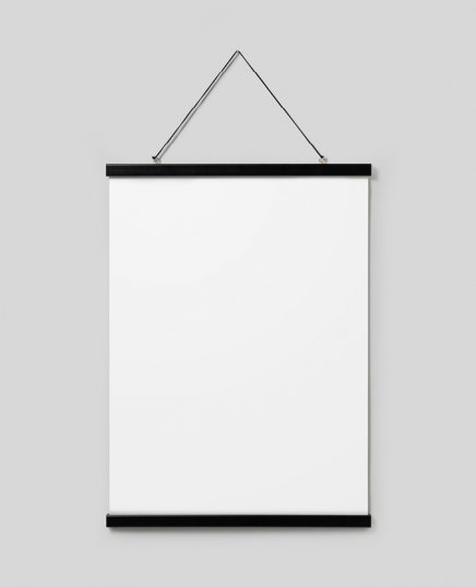 Poster hanger negro 51 cm, montaje con imán
