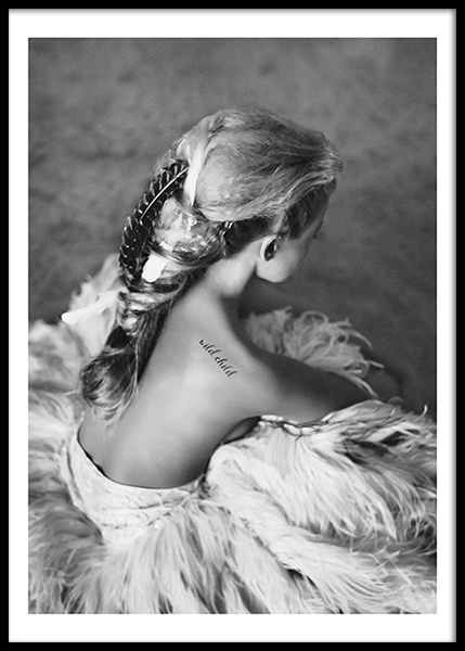 Love Warriors Wild Child Poster en el grupo  Pósters / Blanco y negro con Desenio AB (Pre5207)