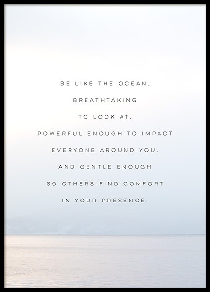 Be Like the Ocean Poster en el grupo  Pósters / Fotografías con Desenio AB (co0033)