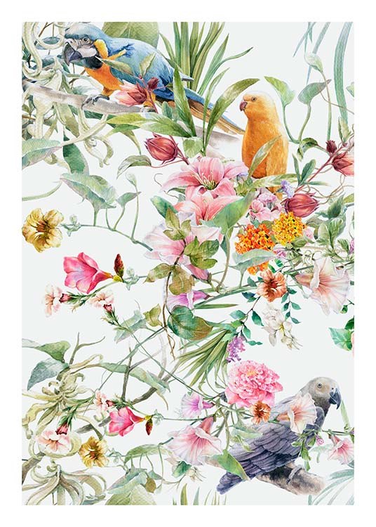 Bird Pattern No1 Poster / Arte con Desenio AB (10076)