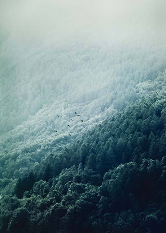 Foggy Mountainside Poster / Naturaleza con Desenio AB (10089)