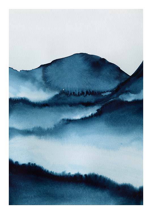 Watercolor Mountains Poster / Arte con Desenio AB (10124)