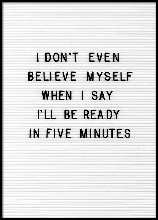 Five Minutes Poster / Humorístico con Desenio AB (10357)