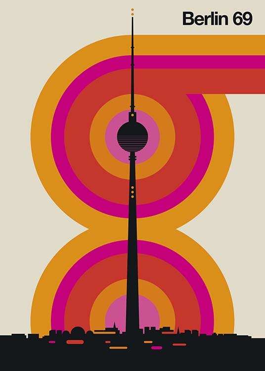 Berlin 69 Poster / Mapas y ciudades con Desenio AB (10590)